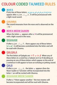 Colour Coded Tajweed Rules Faiz E Islam