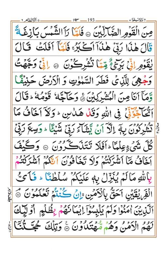 Surah Al Anam Page 15