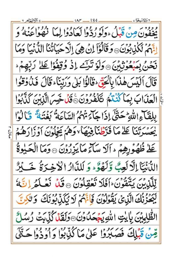 Surah Al Anam Page 6