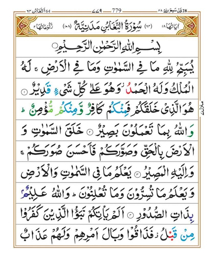 Surah at taghabun faiz e islam